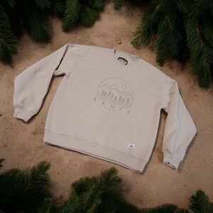 Canadian Vintage Banff National Park in the Canadian Rockies Cozy Sweater Sz L